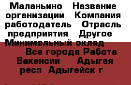 Маланьино › Название организации ­ Компания-работодатель › Отрасль предприятия ­ Другое › Минимальный оклад ­ 25 000 - Все города Работа » Вакансии   . Адыгея респ.,Адыгейск г.